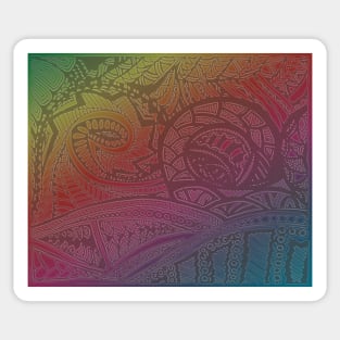 Rainbow Waves Sticker